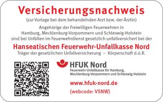 Versichertenkarte der HFUK - Vorderseite
