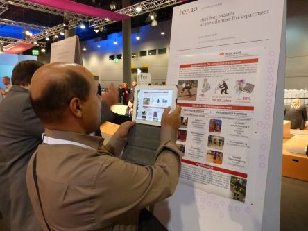 Reges Interesse herrschte am Posterstand der HFUK Nord. Die Fachbesucher informierten sich über die Aktivitäten der HFUK zur Reduzierung von S-R-S-Unfällen.