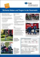 Rückengesundheit in der Feuerwehr: Feuerwehr-Unfallkassen haben Poster zum sicheren Heben und Tragen herausgegeben