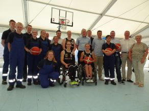Das Meet & Greet mit den Spielerinnen Johanna Welin, Marina Mohnen, Laura Fürst und deren Trainer Martin Otto