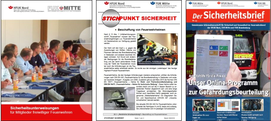 Viele unterschiedliche Medien der Feuerwehr-Unfallkassen unterstützen die Sicherheitsbeauftragten bei ihrer wichtigen Arbeit. (Abbildung: Feuerwehr-Unfallkassen)