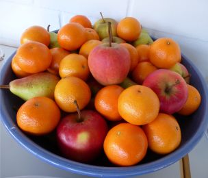 Äpfel, Birnen und Mandarinen zählen zum standardmäßigen Winterobst. (Bild: Jens-Oliver Mohr / HFUK Nord)