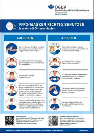 Plakat "FFP2-Masken richtig benutzen"