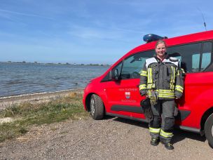 Svenja Bertschat ist heute Wehrführerin der 134-köpfigen Truppe der Freiwilligen Feuerwehr Heiligenhafen an der Ostsee. (Bild: Christian Heinz / HFUK Nord)