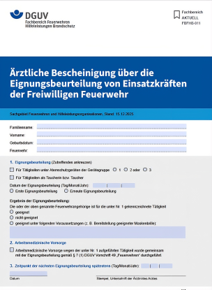 Bescheinigung Eignung