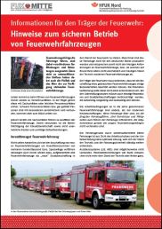 Hinweise zum sicheren Betrieb von Feuerwehrfahrzeugen