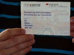 Persönlicher Fahrtennachweis 