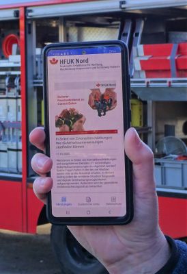Die neue HFUK News-App: Ein weiterer Service für unsere Feuerwehren (Bild: Christian Heinz / HFUK Nord)